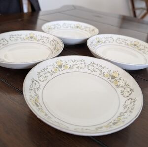 Vintage Sango Florentine Fine China Soup Bowls - Set Of 4 - Made In Japan